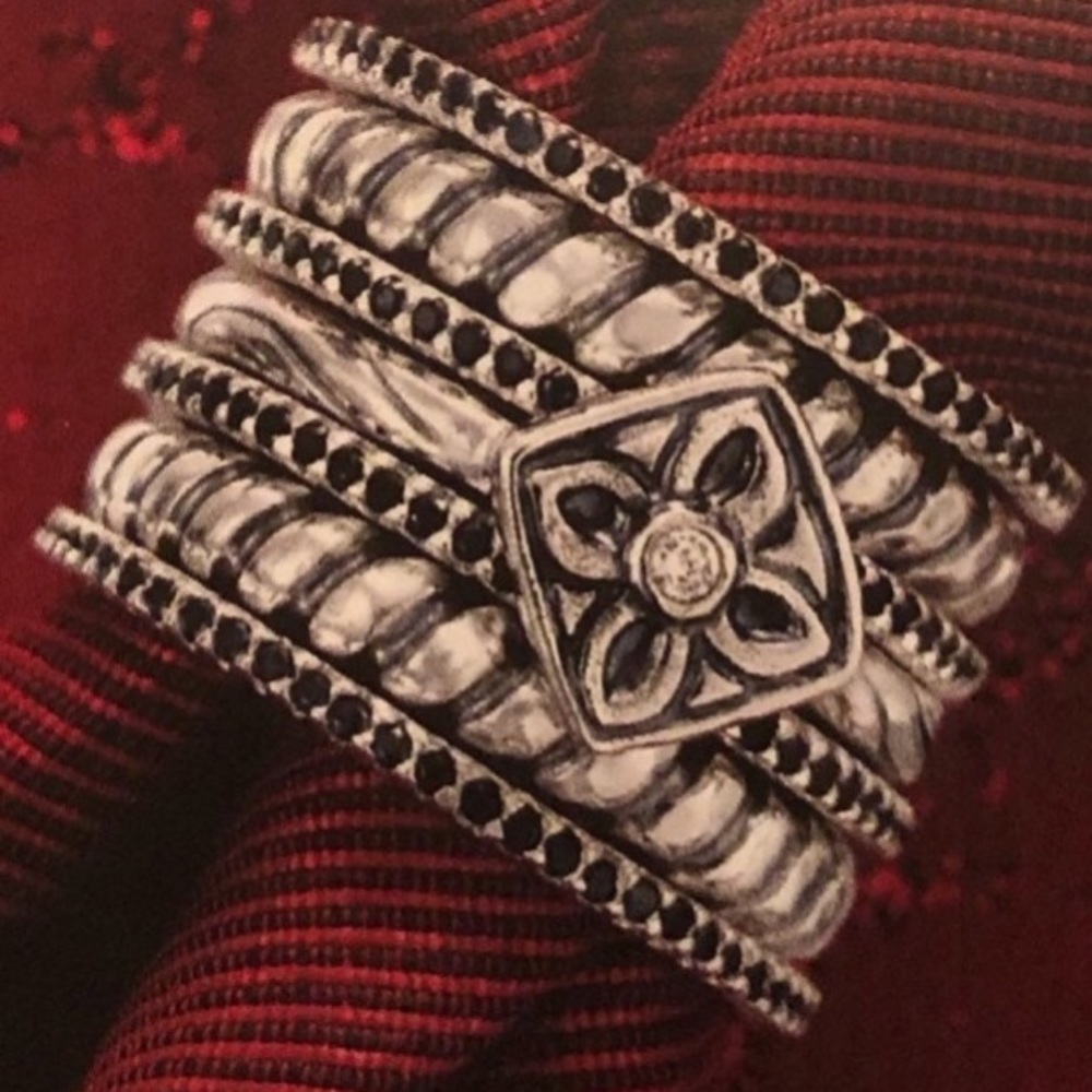 Silpada Sterling Silver Exquisite Stack Ring R293… - image 5